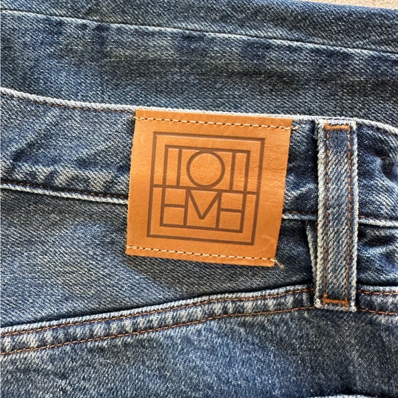 Toteme Cropped Kick Denim Mid Blue - Picture 8 of 8